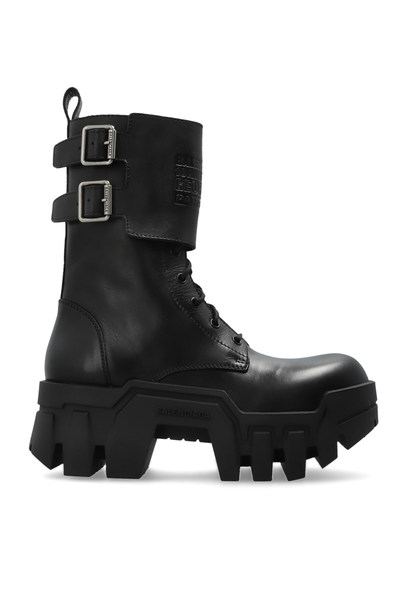 Black 'Bulldozer Combat' platform ankle boots Balenciaga - Vitkac GB